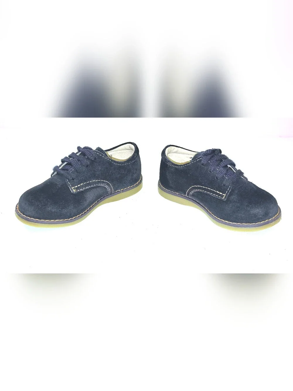 FootMates Bucky Oxfords-Denim Suede Toddler Shoes Size 6
